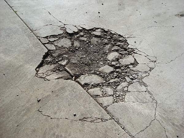 Concrete Floor Damaged
